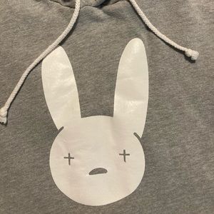 Bad Bunny cropped hoodie